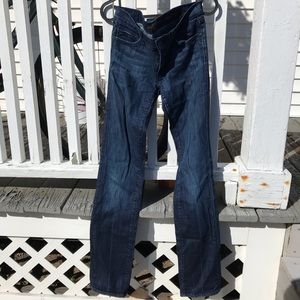 7 for All Mankind straight leg dark jeans